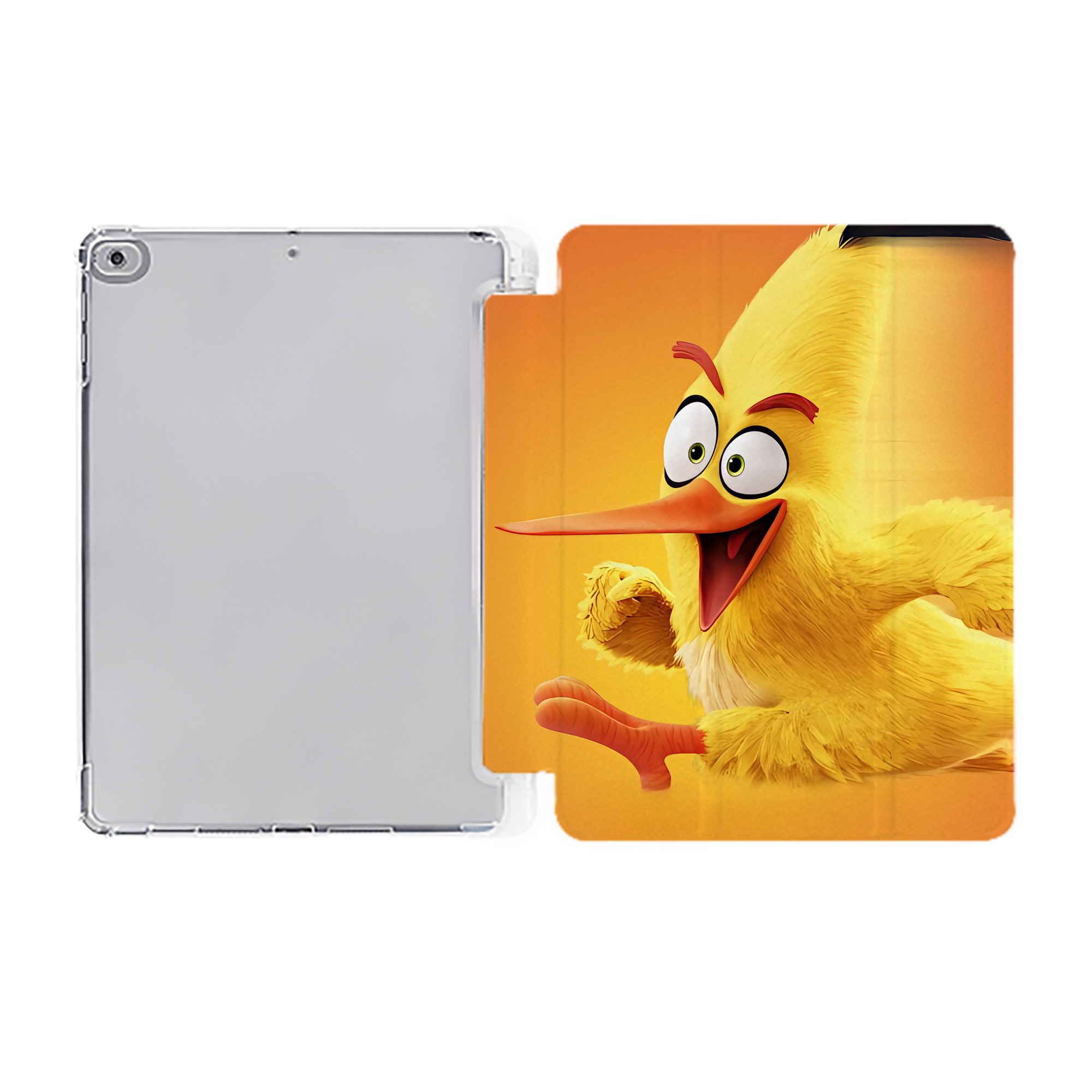 （画像用） Angry Birds アングリーバード IPad ケース ペン収納付き 三つ折りスタンド PUレザー×シリコン 対応機種9.5/10.5/10.9インチ